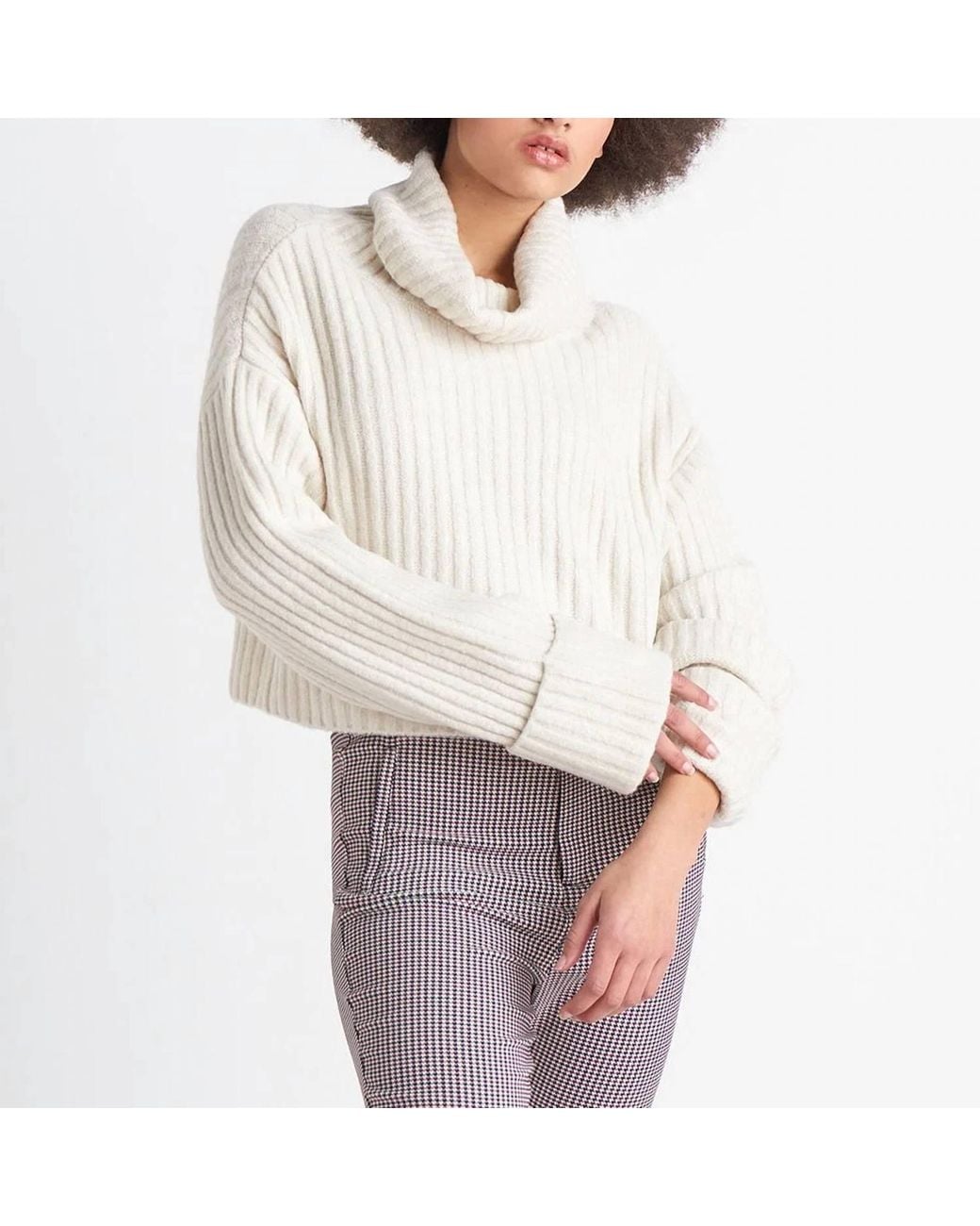 Dex White Turtle Neck Sweater