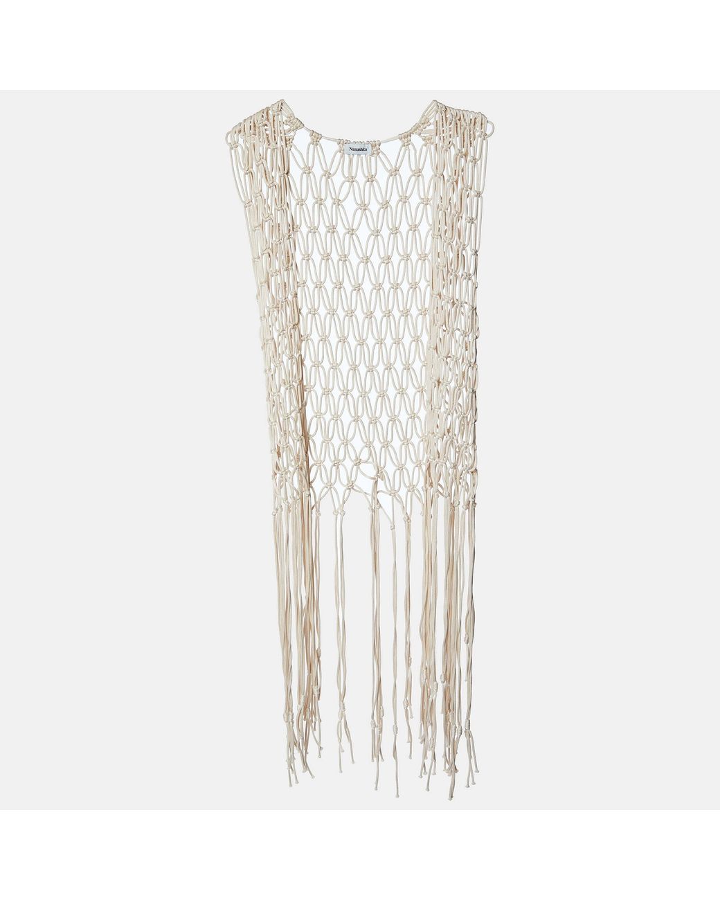 Nanushka White Macrame Cover Up Jacket