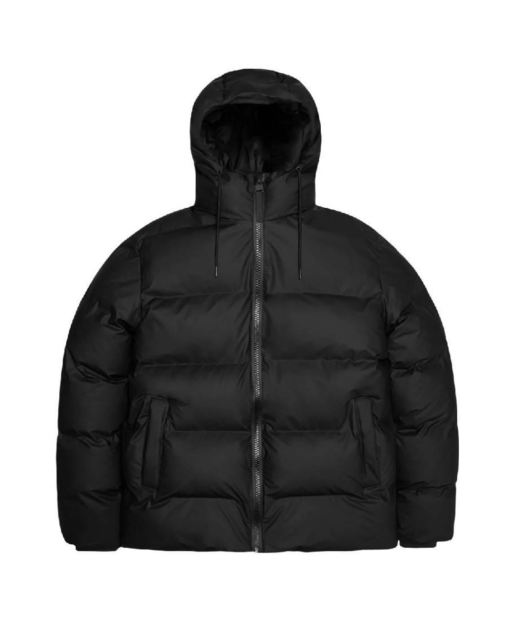 Rains Black Alta Waterproof Puffer Jacket for men