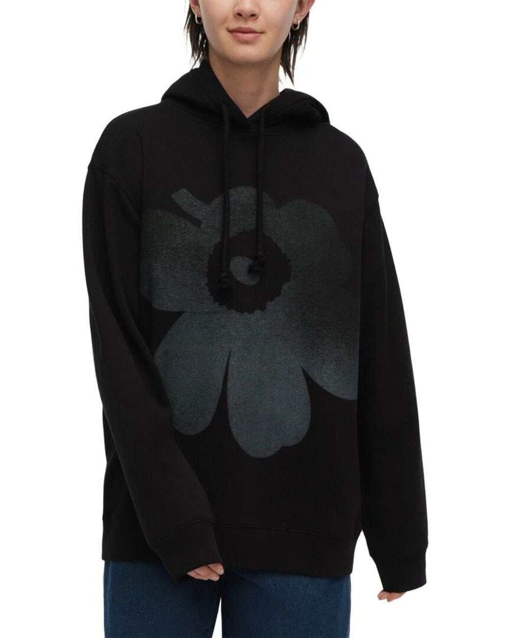 Marimekko Teesi Unikko Placement Kioski Hoodie in Black | Lyst