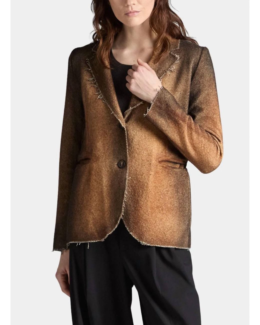 Avant Toi Black Herringbone Rever Jacket