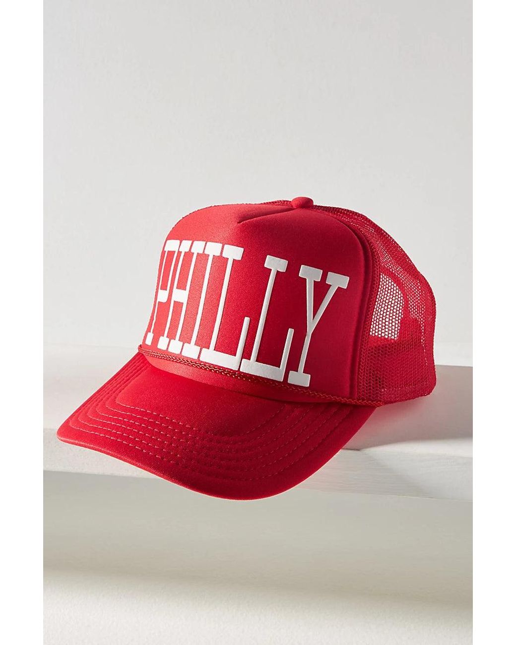Ascot + Hart Red Philly Trucker Hat