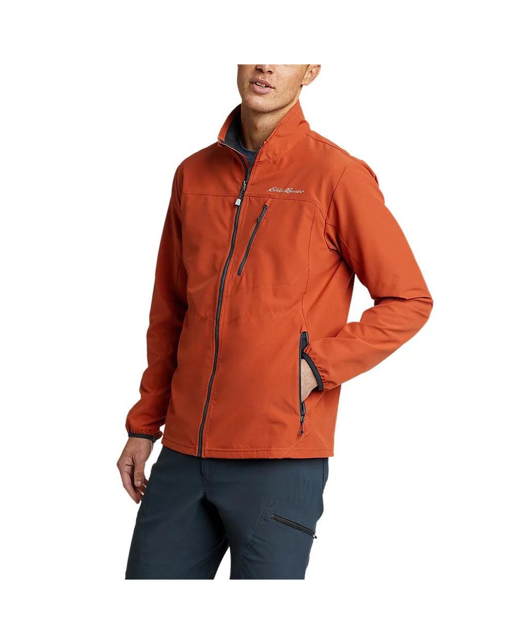 Eddie Bauer Stratify 2.0 Soft Shell Jacket in Orange for Men | Lyst
