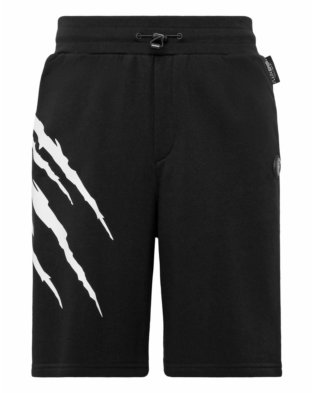 Philipp Plein Black Jogging Shorts Scratch for men