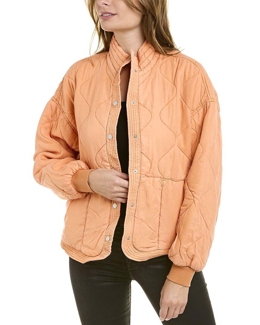 Blank NYC Quilted Jacket in Orange Lyst