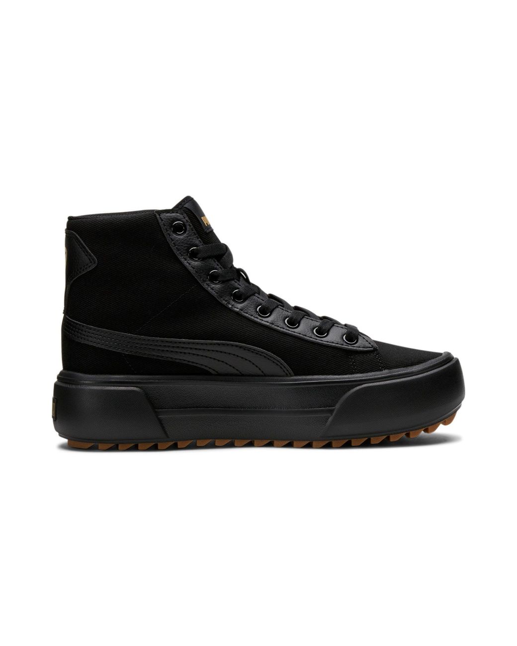 PUMA Canvas Kaia Mid Platform Sneakers in Black | Lyst