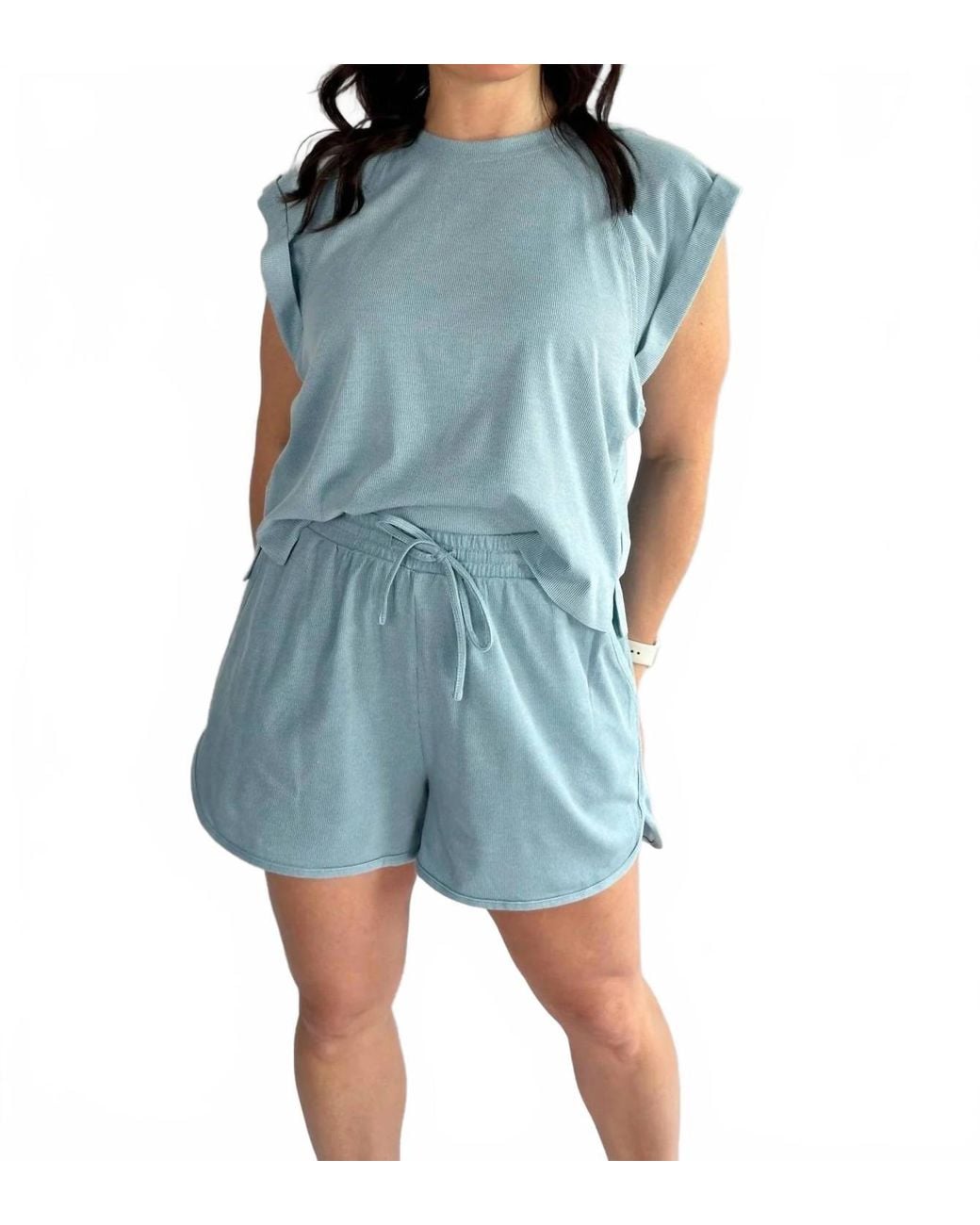 Sadie & Sage Sightseeing Cuff Sleeve Top in Blue | Lyst