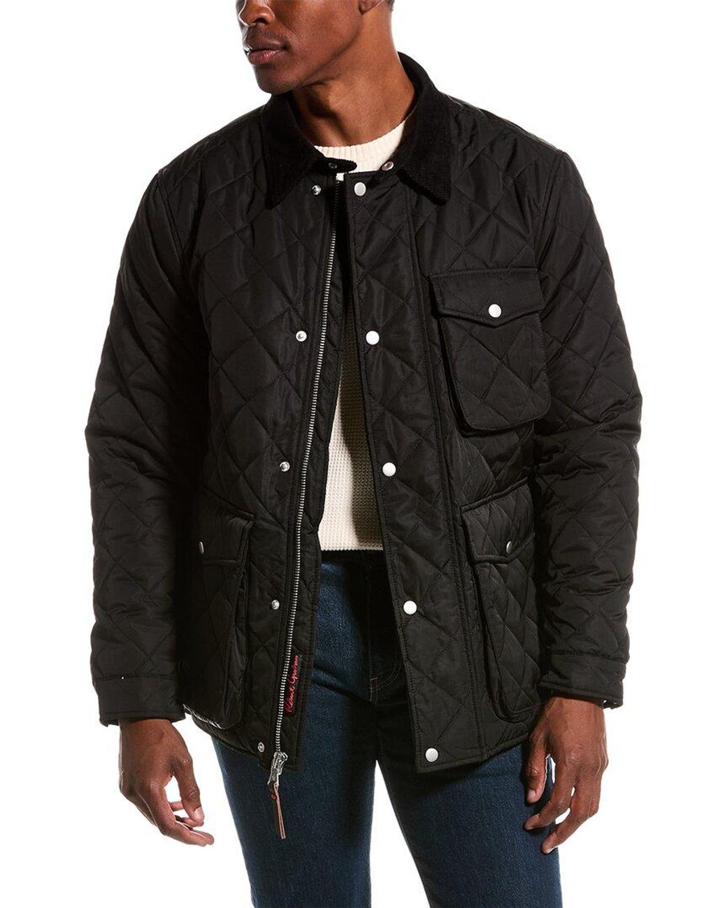 Black mens top utility jacket