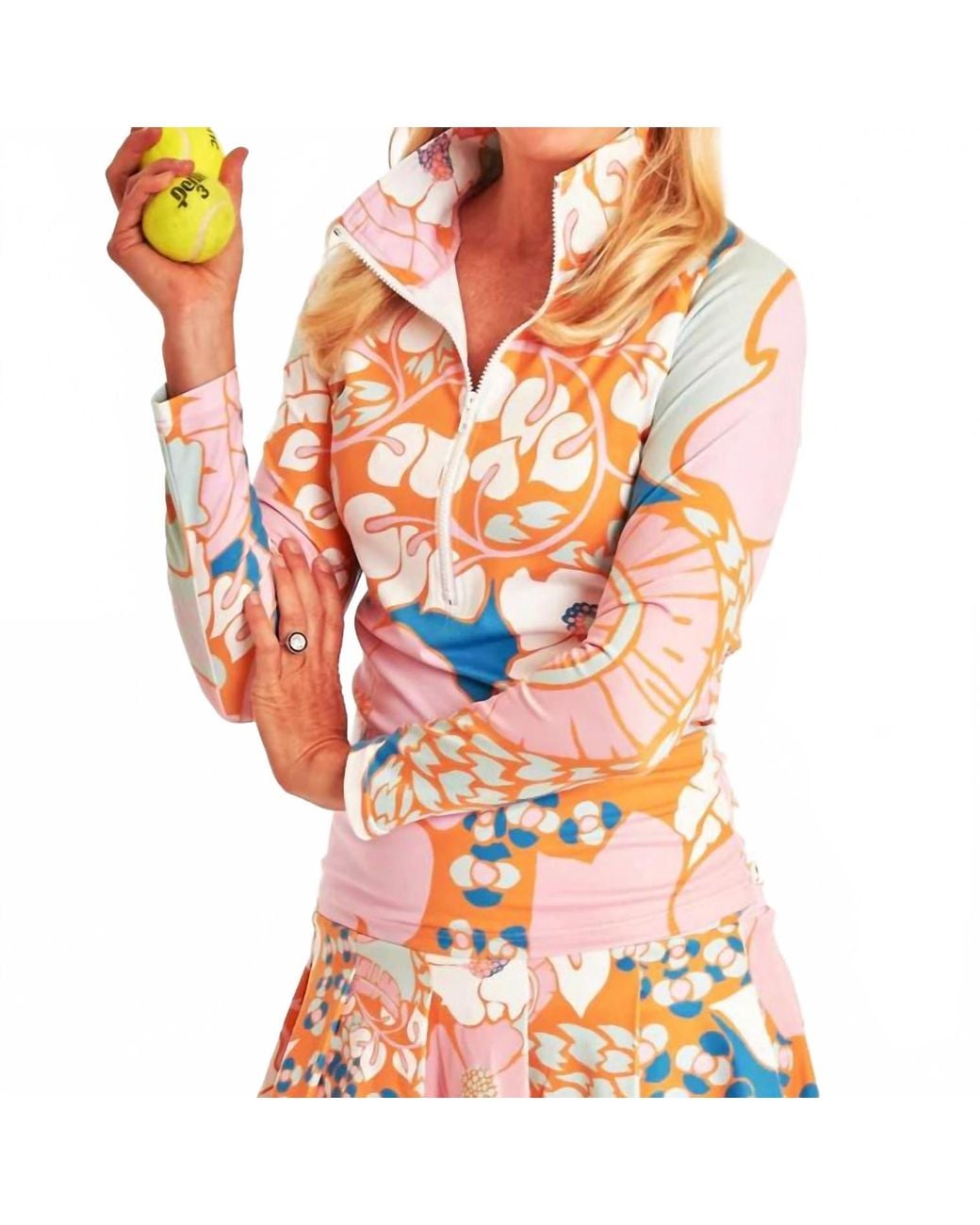 CK BRADLEY Orange Sutra Half Zip