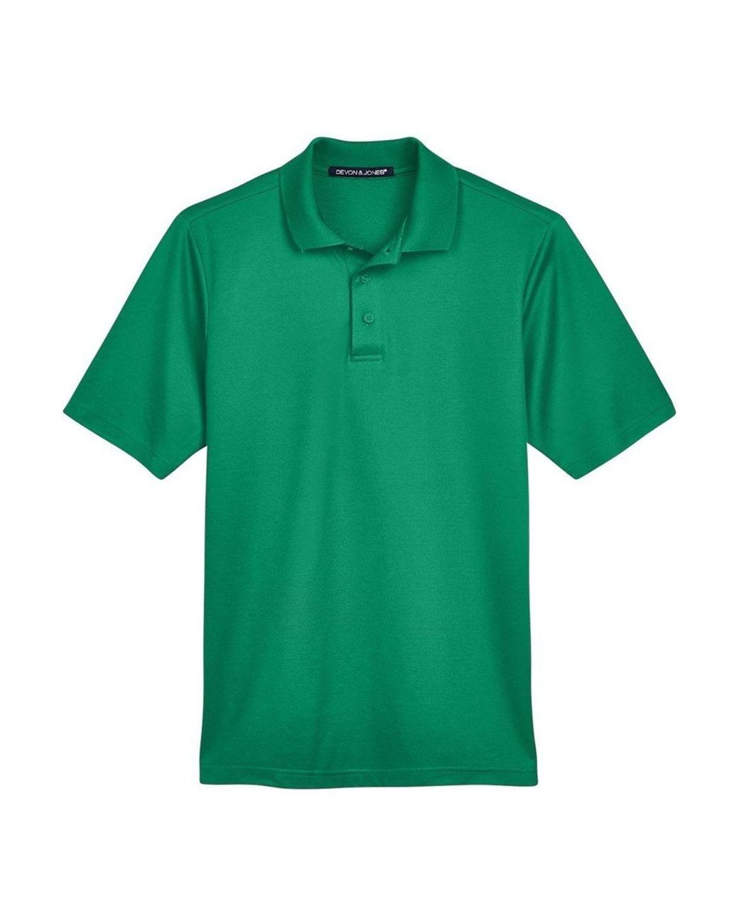 Devon & Jones Green Crownlux Performance Plaited Polo for men