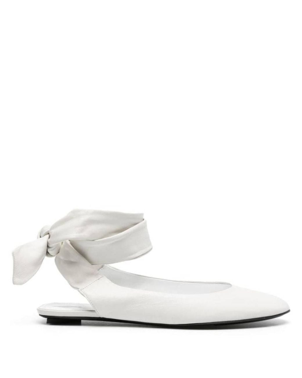 The Attico White Cloe Ballerina Shoes