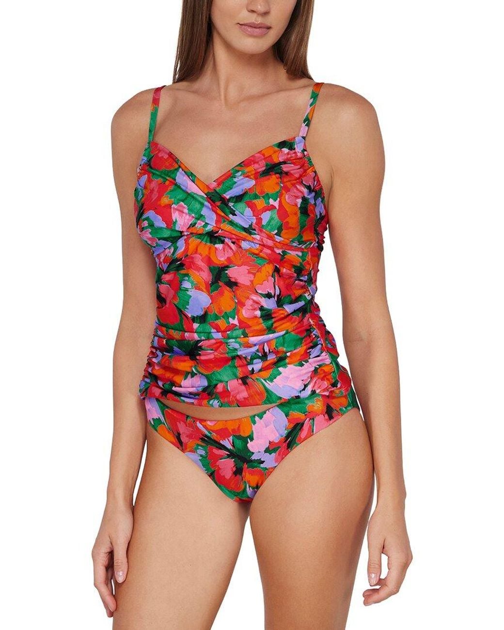 Sunsets Red Simone Tankini