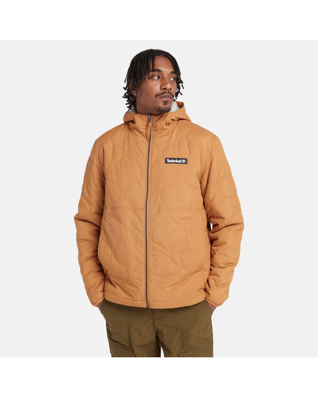Timberland Reversible High Pile Fleece Jacket in Brown for Men | Lyst