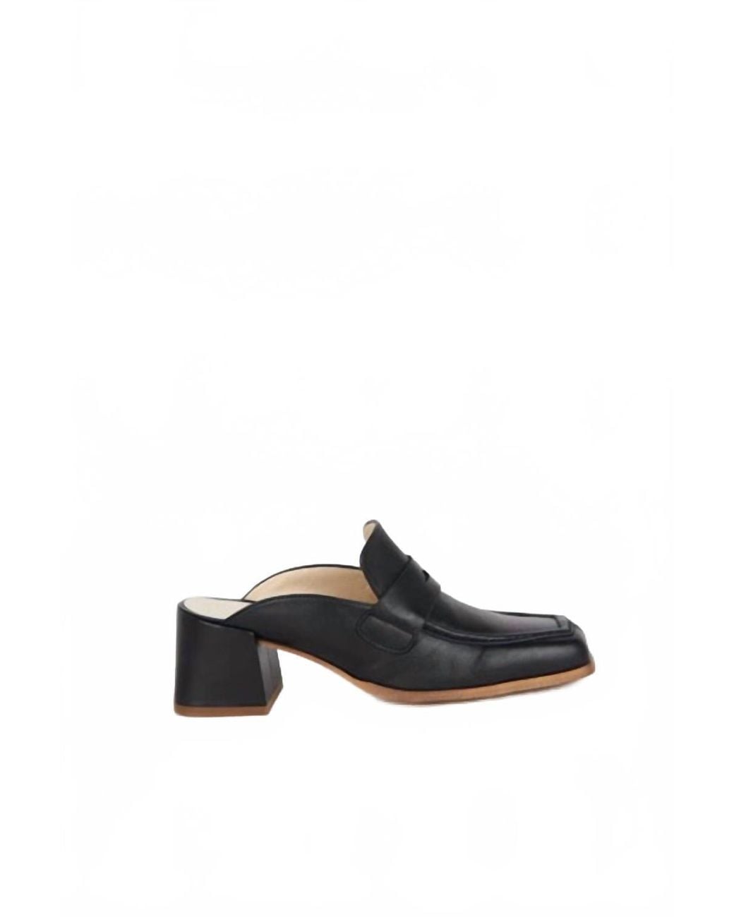 INTENTIONALLY ______ Black Prof Mule Loafer