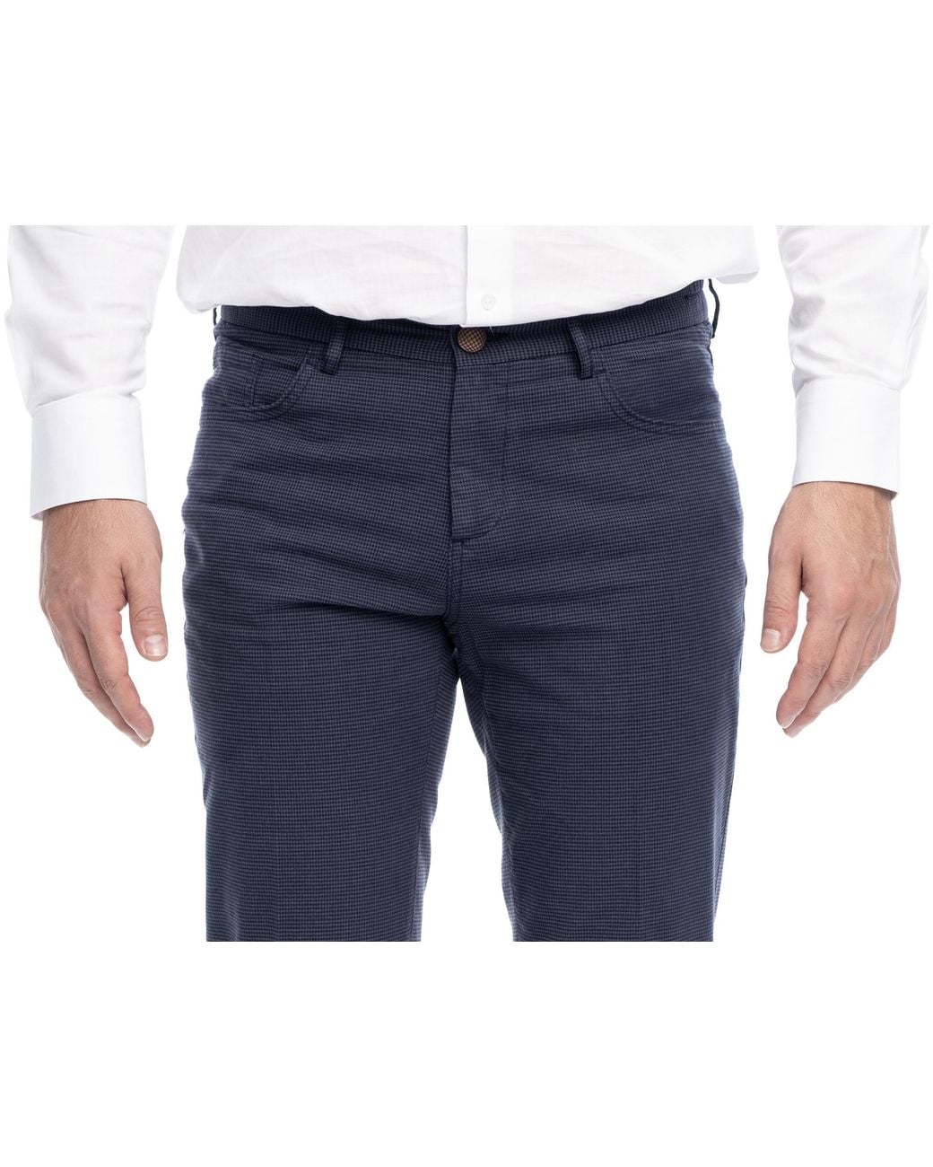 VELLAPAIS Blue Mora 5 Pockets Pants for men