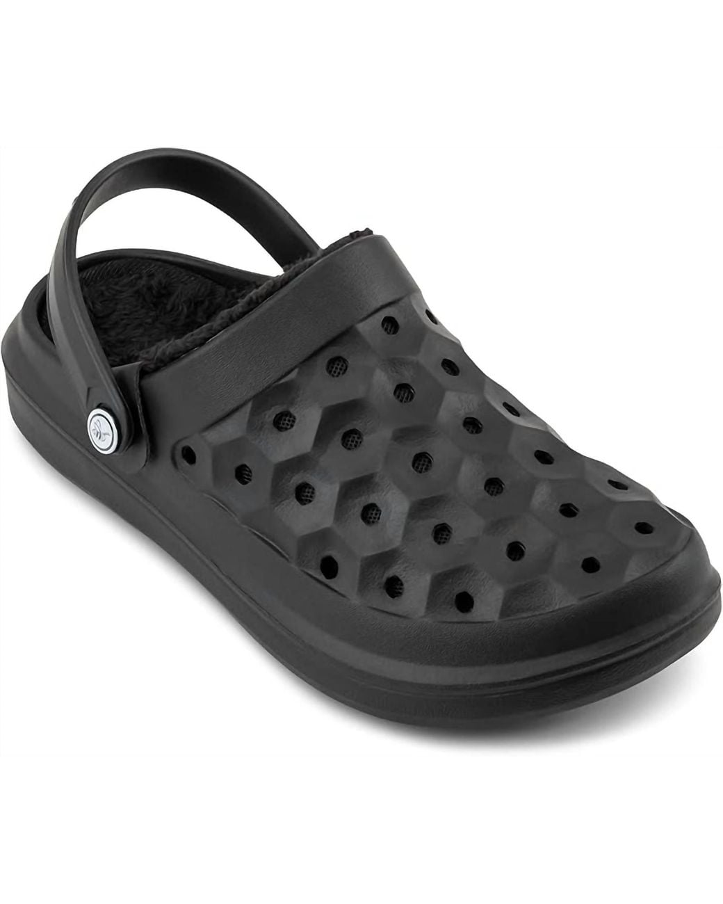 JoyBees Black Varsity Lined Clog