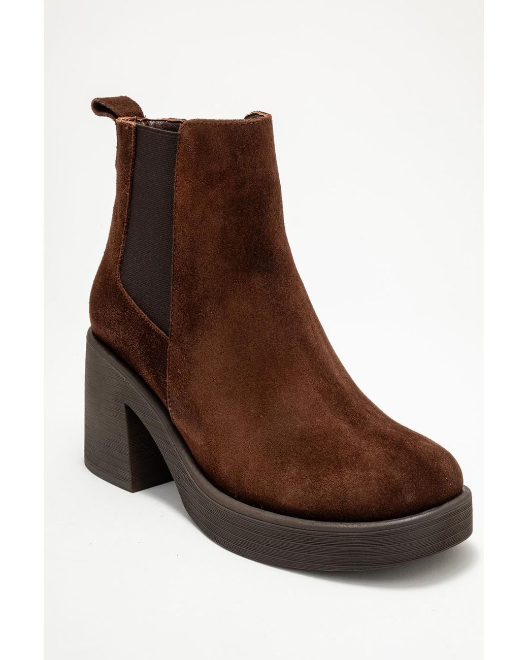 Forever & Always Shoes Brown Lysa Leather Platform Boot