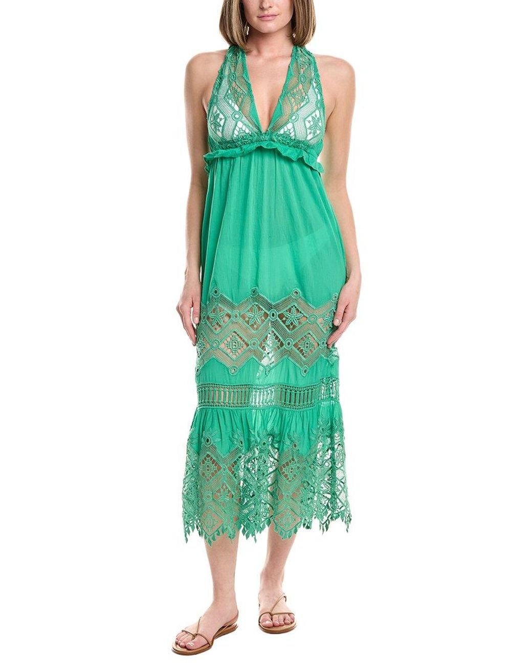 slim fit dress slacks Ramy Brook Nickola Dress - Bright Palm Burnout