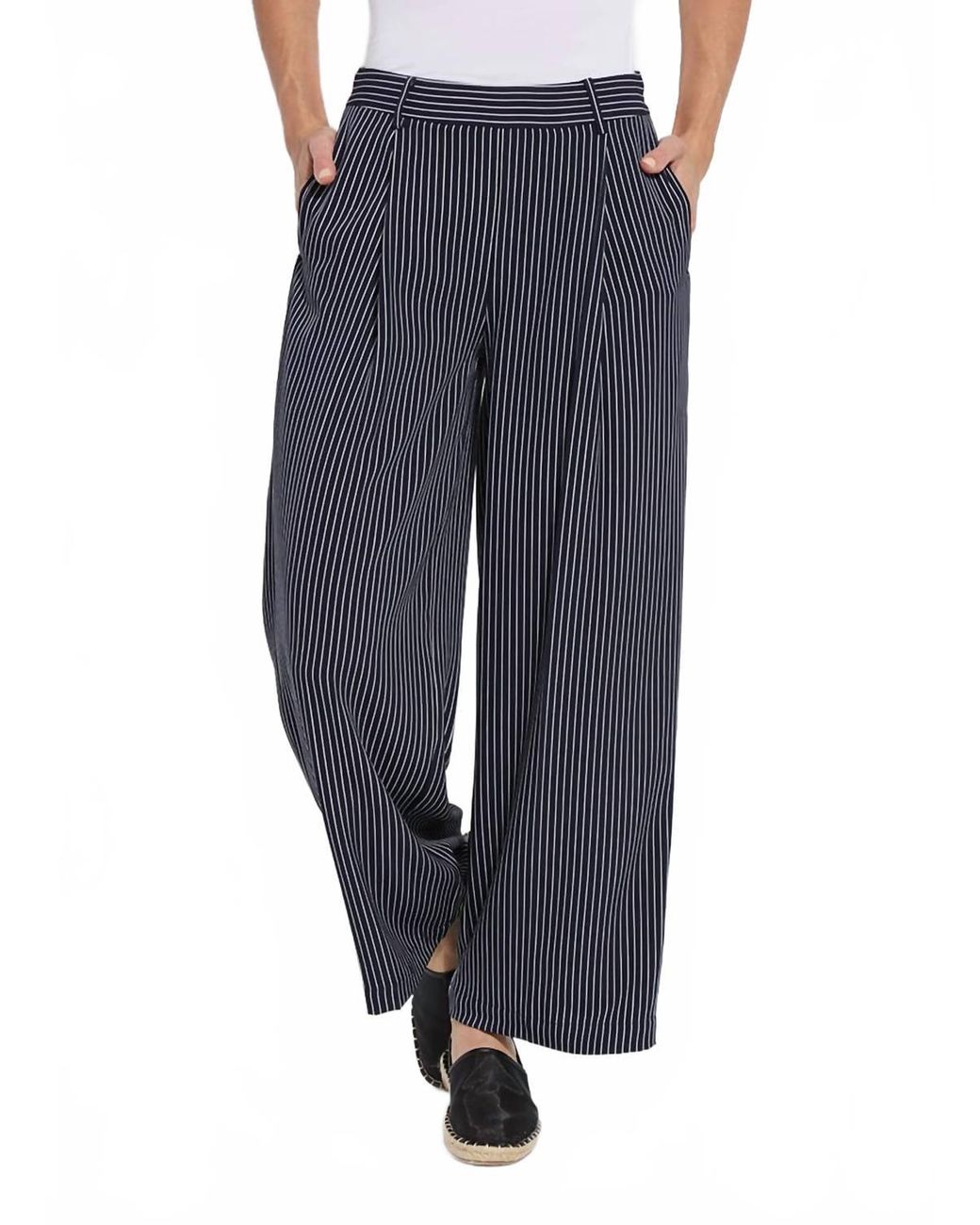 Lyssé Blue Clarette Pleated Trouser