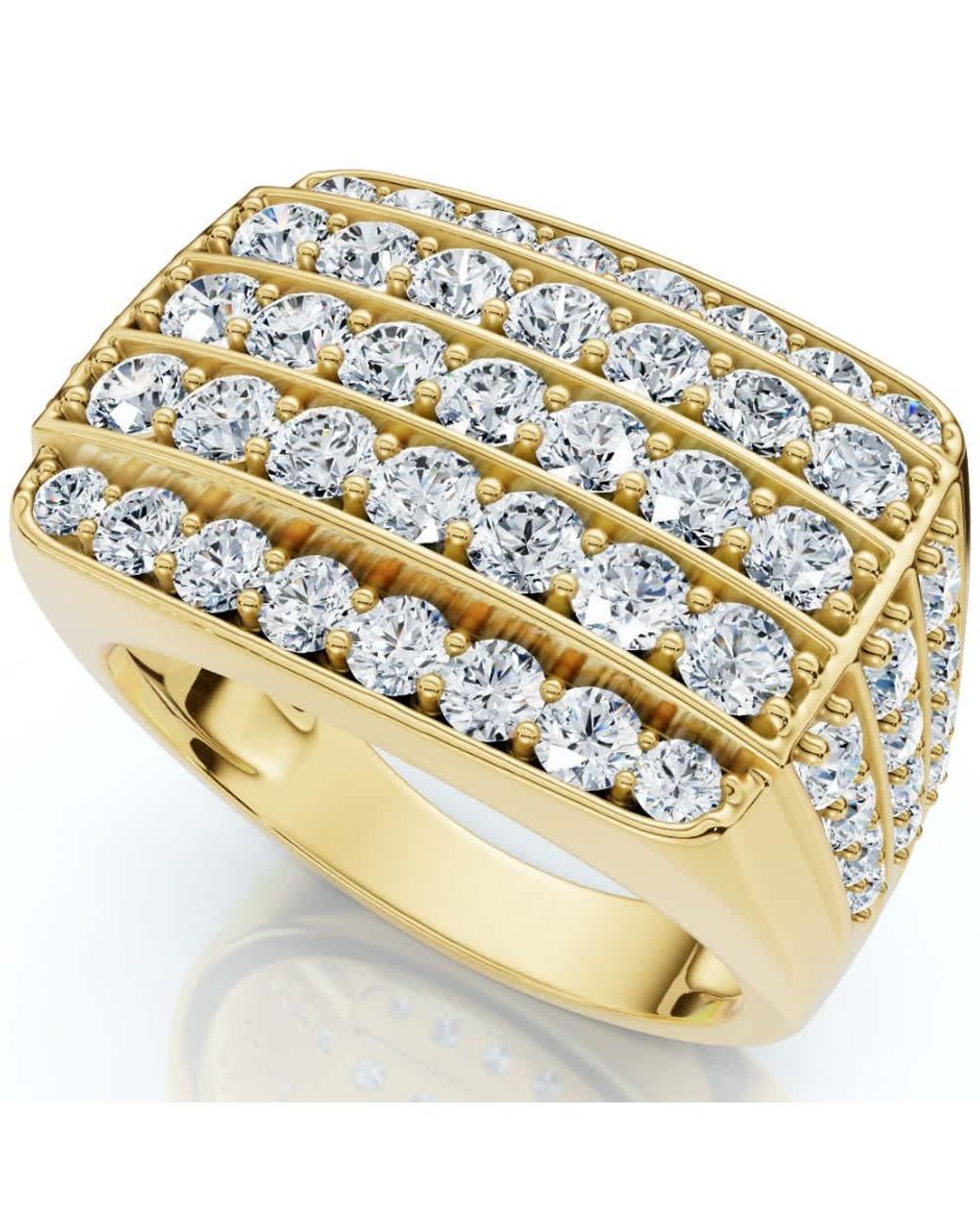 Pompeii3 3Ct Wide Diamond Ring 14K Or Lab Grown in Metallic | Lyst