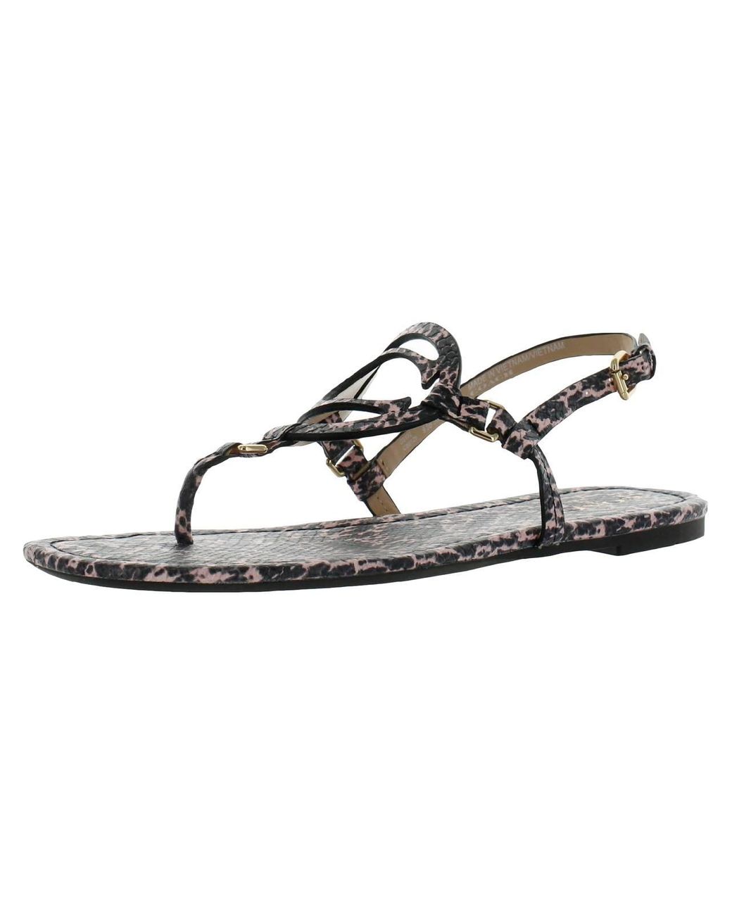COACH Jeri Leather Slingback Thong Sandals in White Lyst