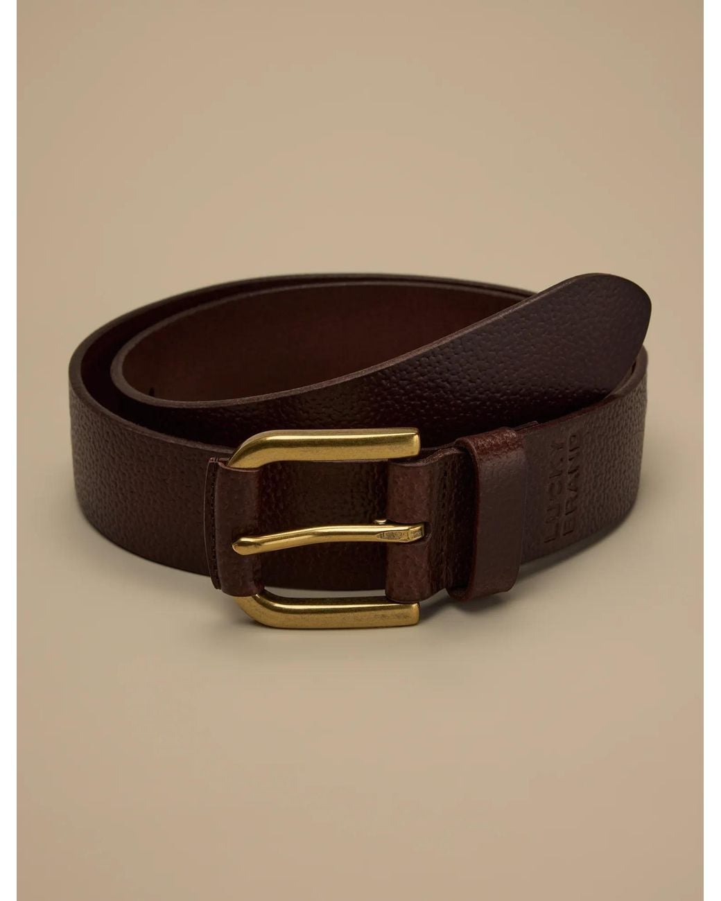 Pebbeld Lucky Brand Pebbled Belt in Brown for Men | Lyst