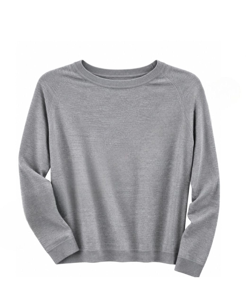 Zenana Gray Simple Soft Sweater