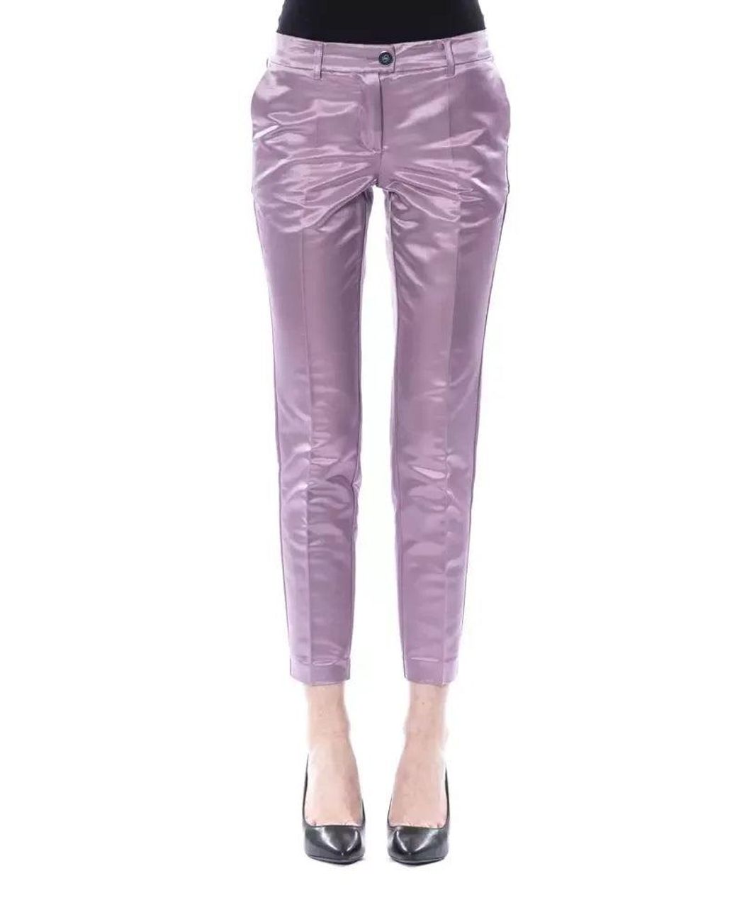 Byblos Purple Cotton Pants