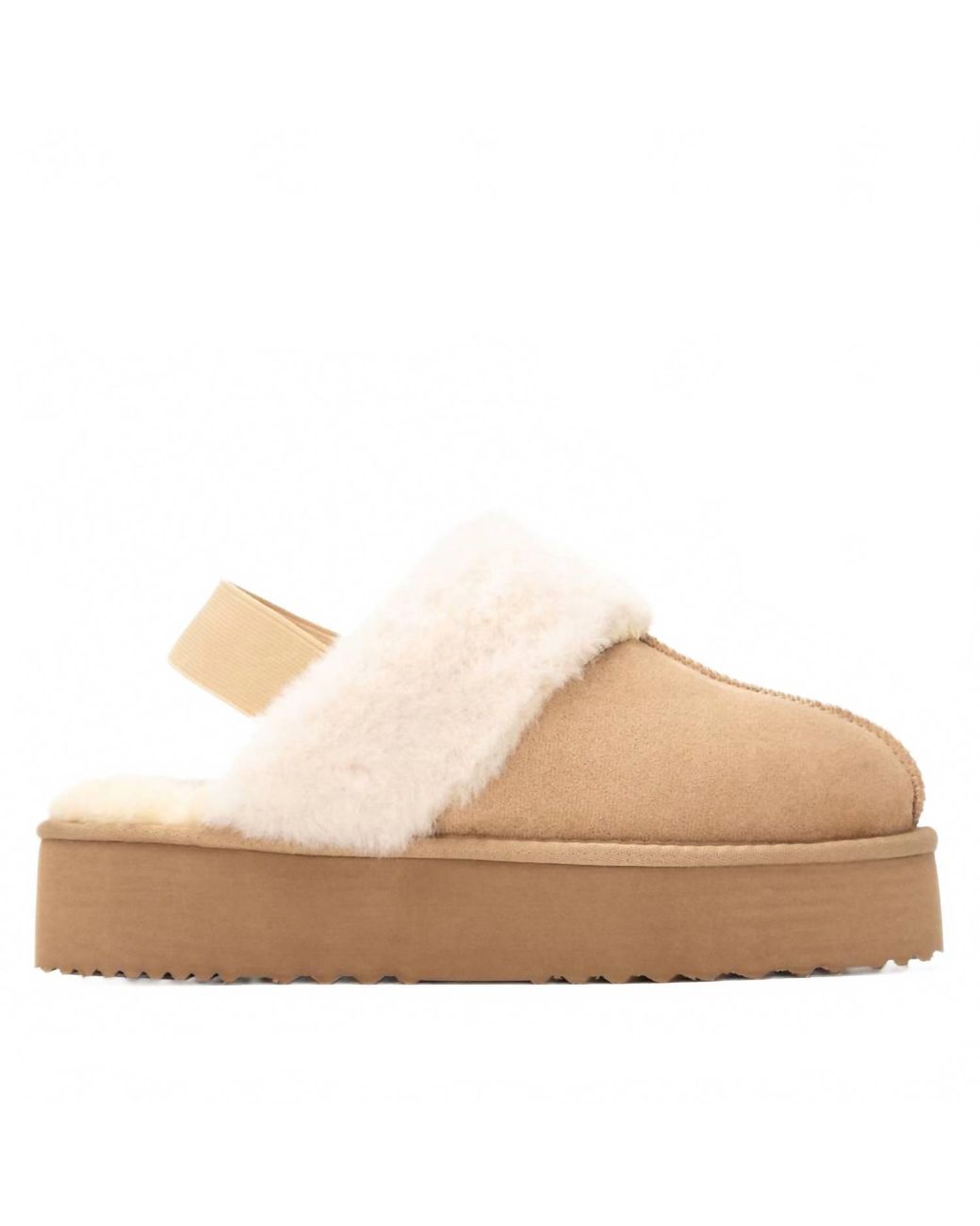 Xti Natural Suede Fur Sneakers