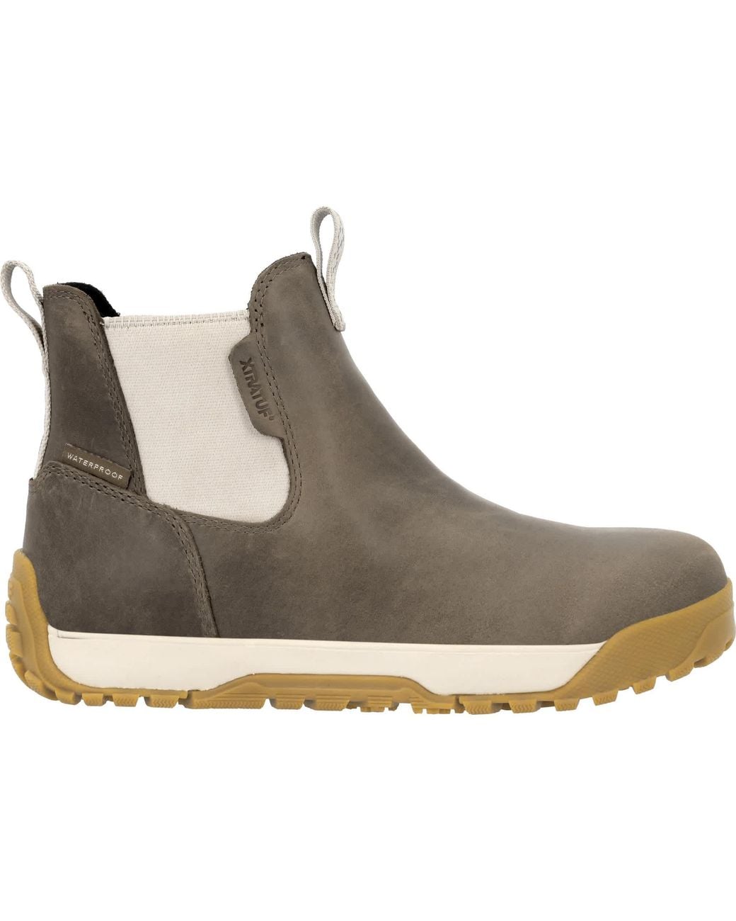 XtraTuf Gray Adb Leather Ankle Deck Boot Leather