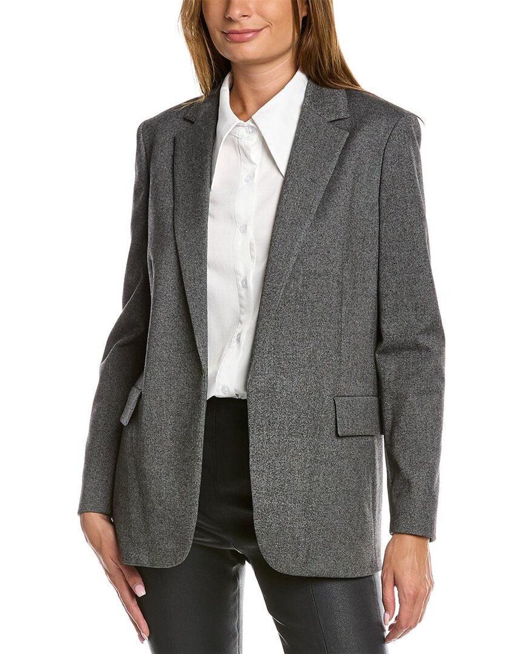 Theory Boy Soft Suiting Jacket in Gray | Lyst