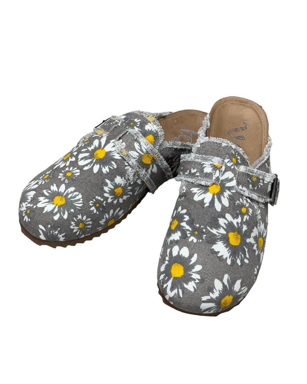 Gypsy Jazz Gray Picnic Slide Clogs