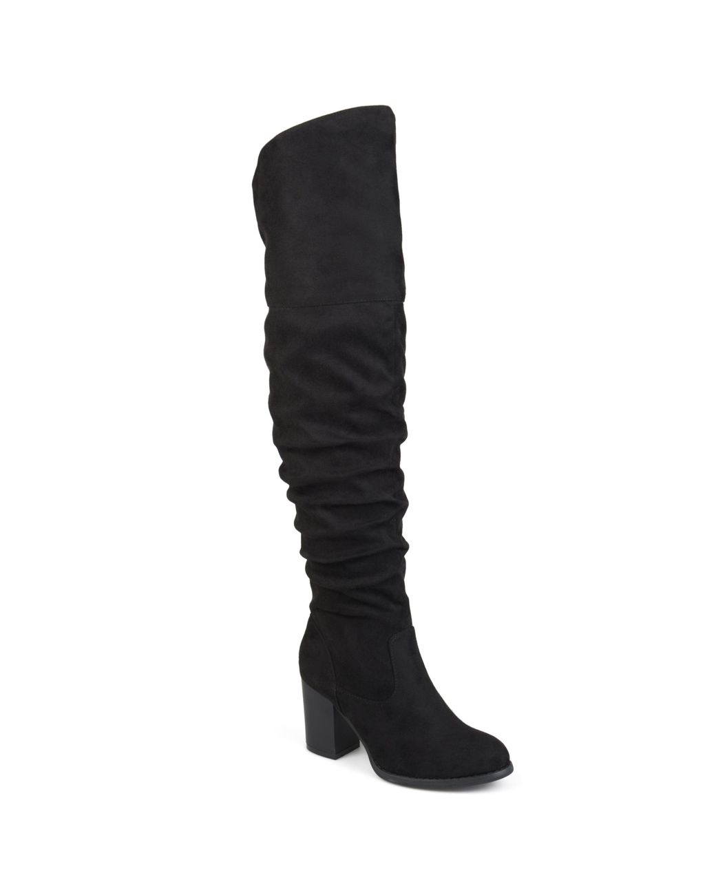 Journee Collection Black Collection Wide Width Extra Wide Calf Kaison Boot