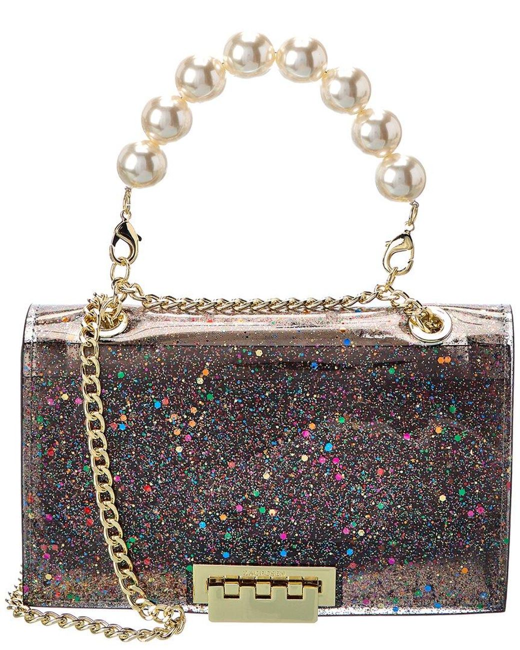 Zac Posen Zac Eartha Mini Chain Leather Shoulder Bag In Green