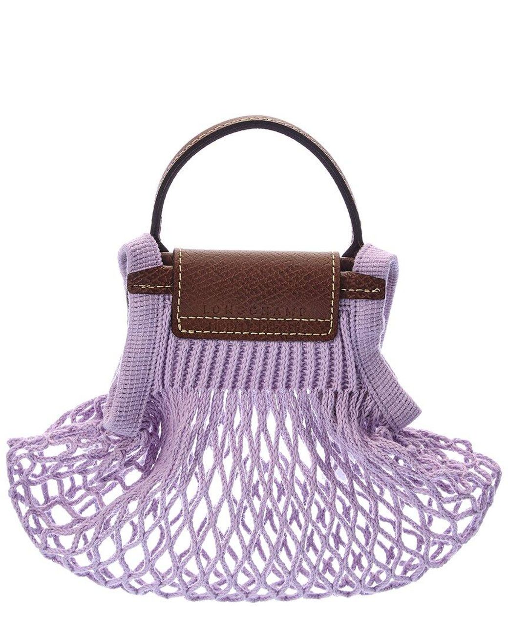 Longchamp Le Pliage Filet Crossbody in Purple | Lyst