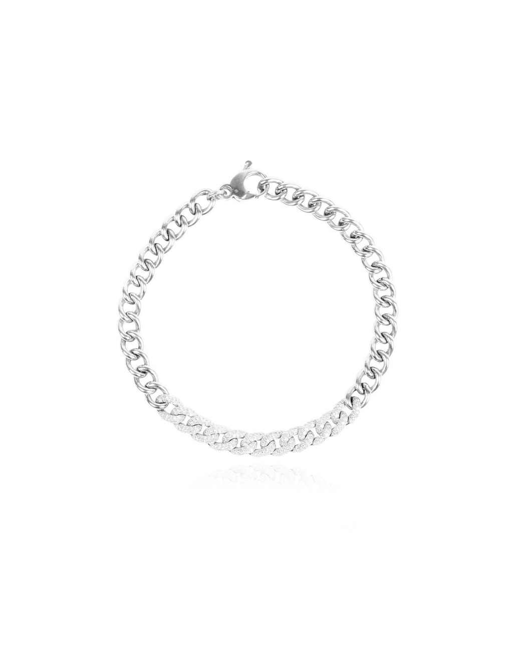 The Lovery Diamond Cuban Link Bracelet in Metallic Lyst