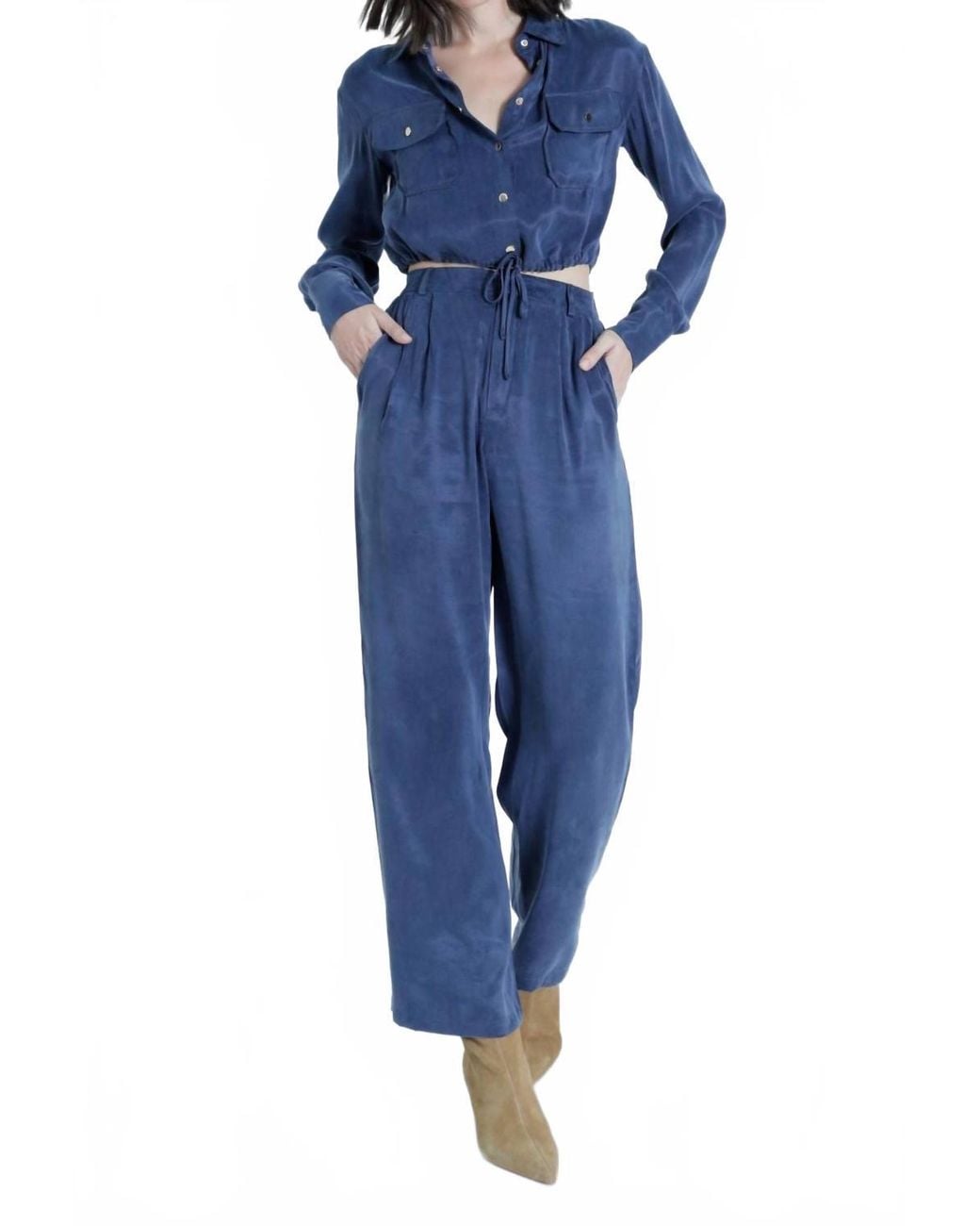Karina Grimaldi Blue Willow Solid Pants