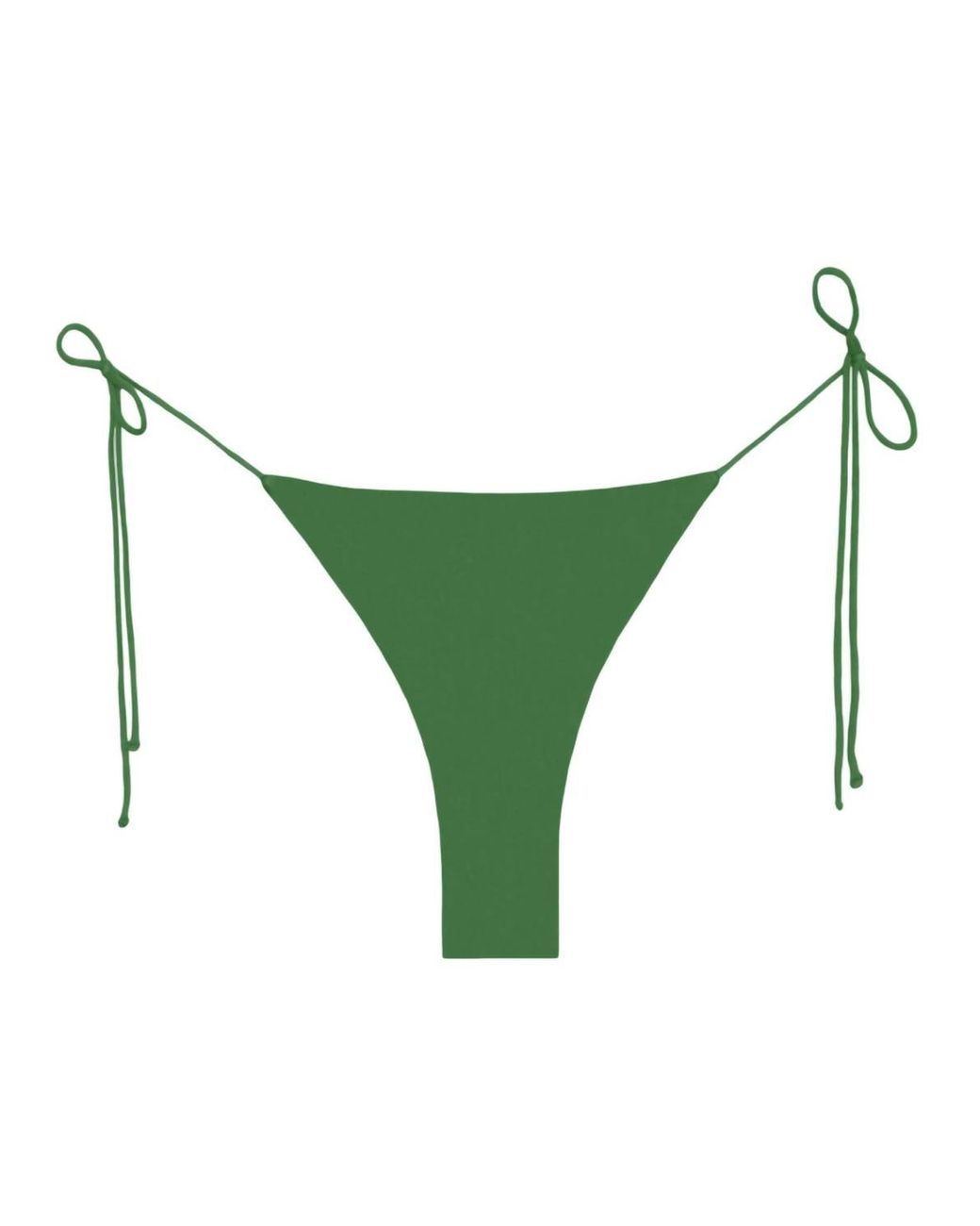 Mikoh Swimwear Belona Thin String Tie Side Bikini Bottom In Algae in Green