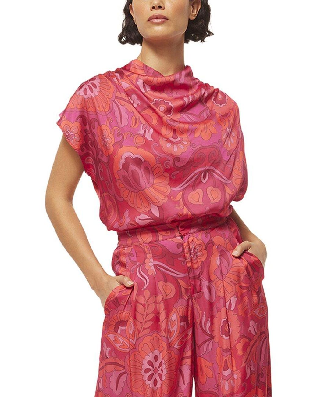 MISA Los Angles Red Aisha Top
