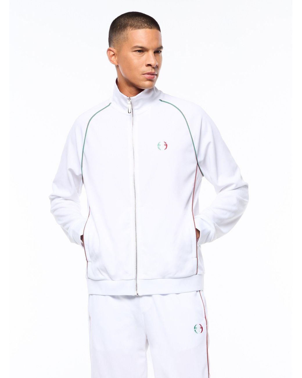 Sergio Tacchini White Eredita Track Jacket for men
