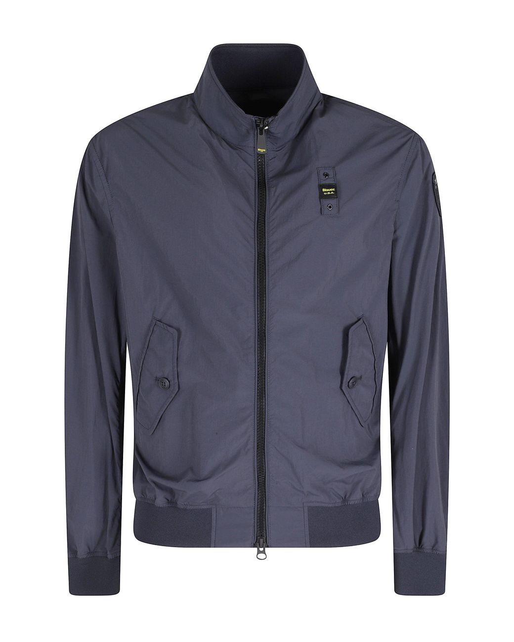 Blauer Blue Alwin Matte Effect Ribbed Trim Polyamide Jacket for men