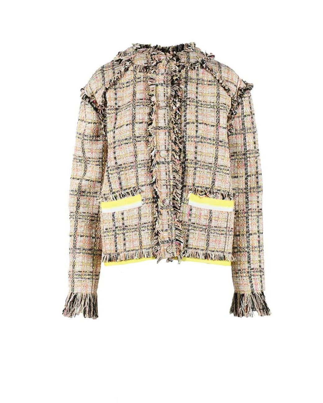 MSGM White Mixed Materials Jacket
