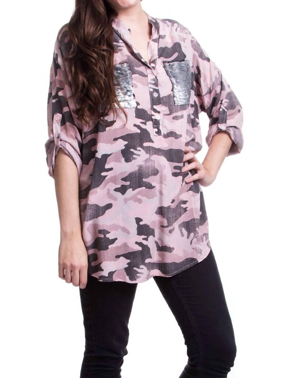 Gigi Moda Red Leona Button Top
