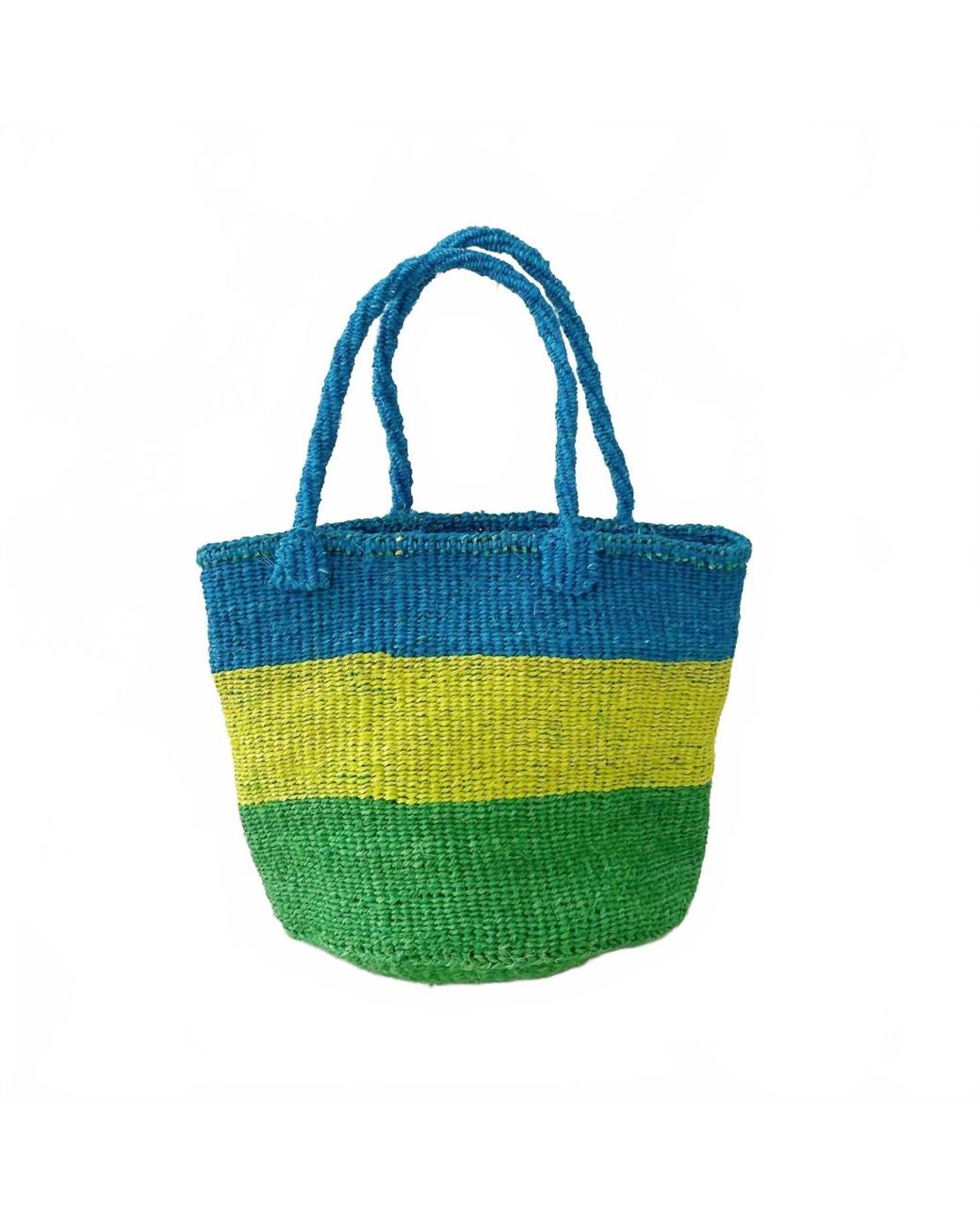 Amsha Blue Medium Sisal Tote