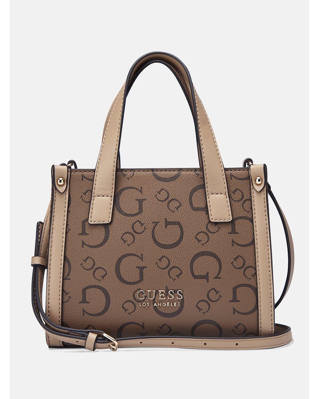 Guess Factory Oak Park Signature Mini Tote in Brown | Lyst