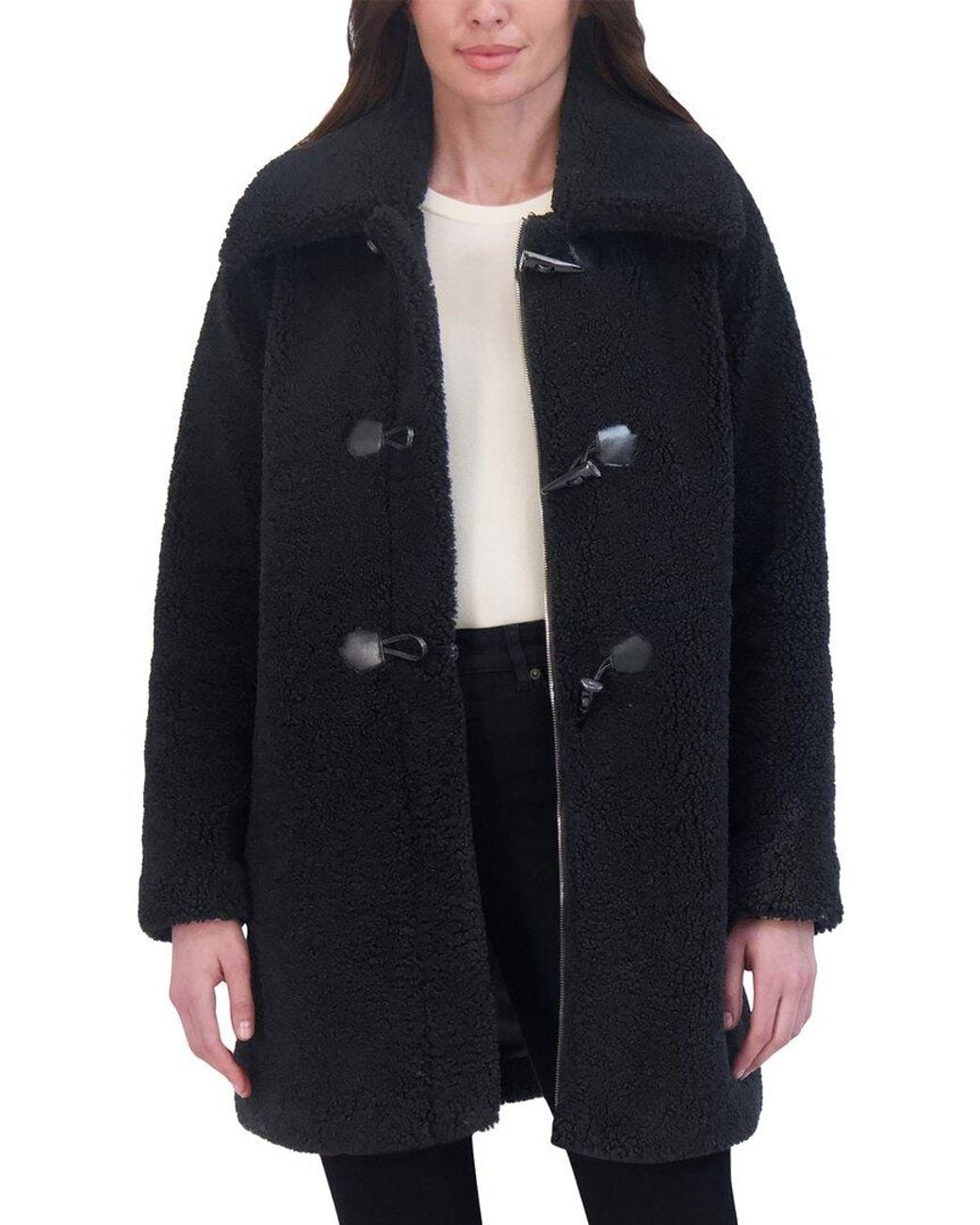 Laundry by Shelli Segal Black Toggle Coat