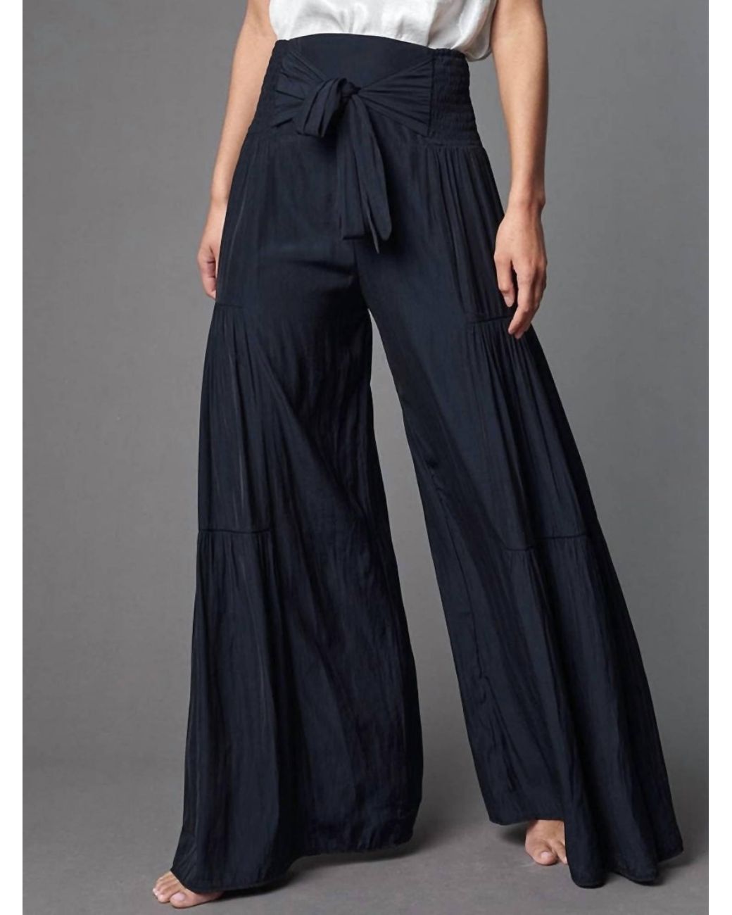 Lola & Sophie Belted Wide Leg Pant in Blue | Lyst