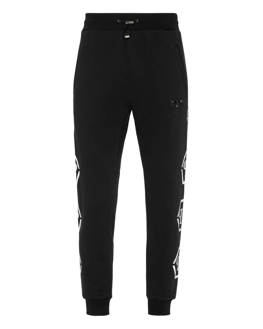 Philipp Plein Black Jogging Pants Hexagon for men