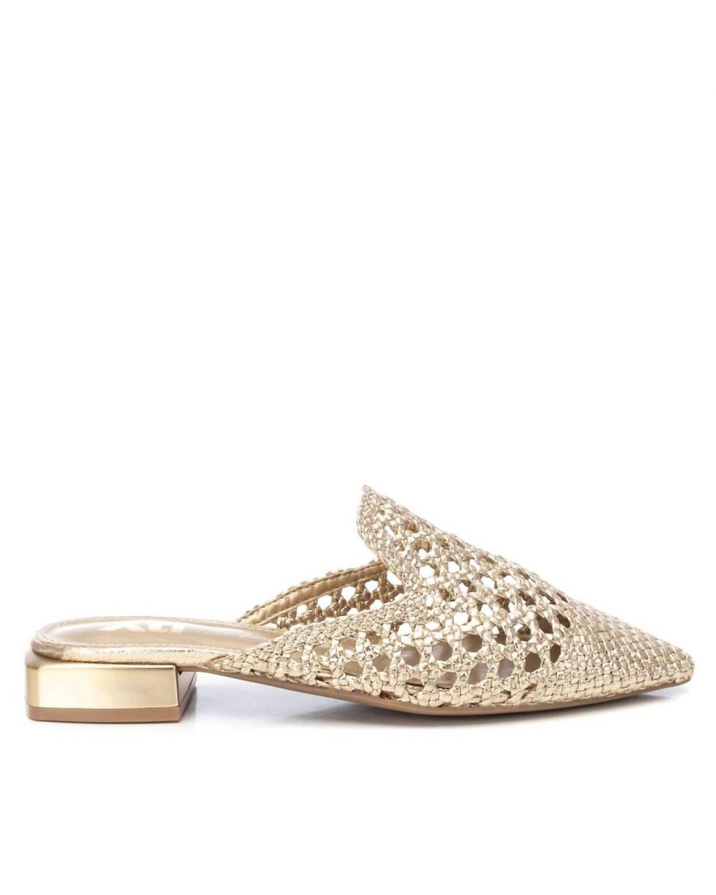 Xti Natural Pointed Toe Mules