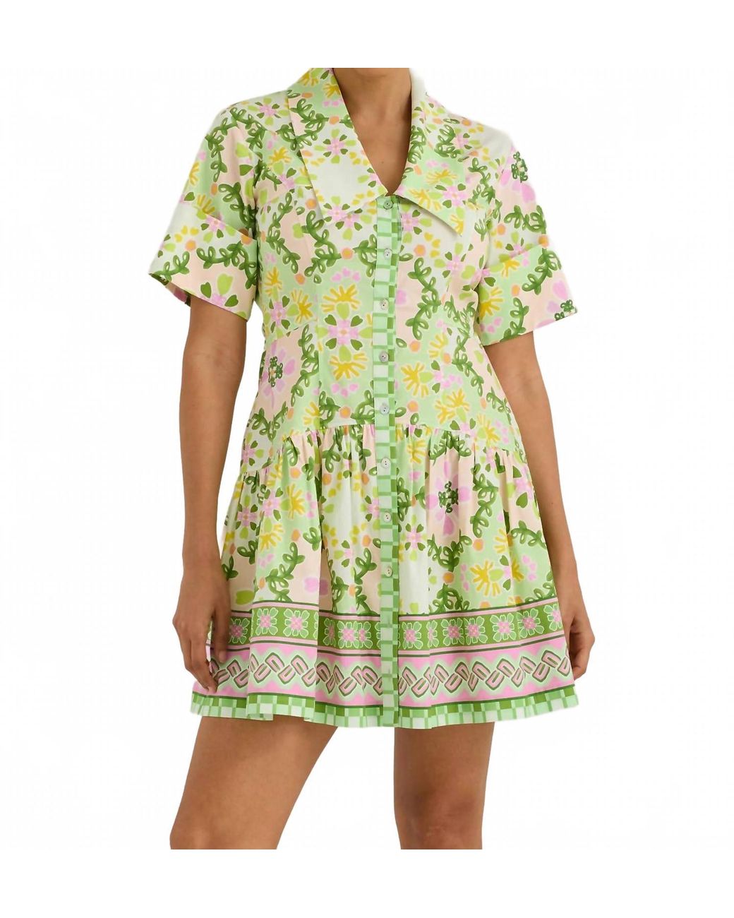 Alivia Green Julia Mini Dress